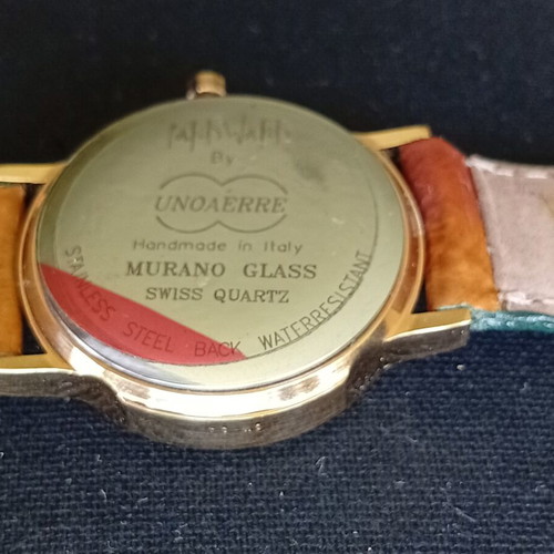 Murano gold-plated watch 32 mm new, Swiss quartz