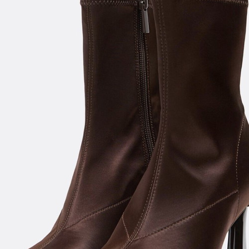 Stradivarius elastic ankle boots brown size 39 new