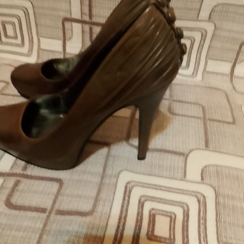Nine West high-heeled shoes used, brown, sizes 37.5-38