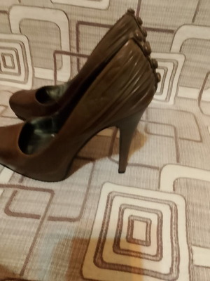 Nine West high-heeled shoes used, brown, sizes 37.5-38