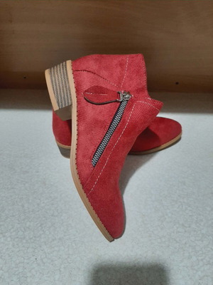 Red ankle boots size 36 new