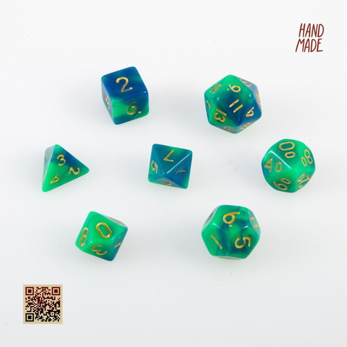 Mini dice set for Dungeons & Dragons with pouch new
