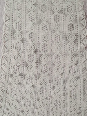 Handmade crochet table runner like new, 68x35 cm