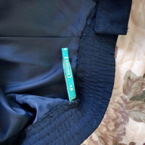 Blue wool skirt used large with scarf gift