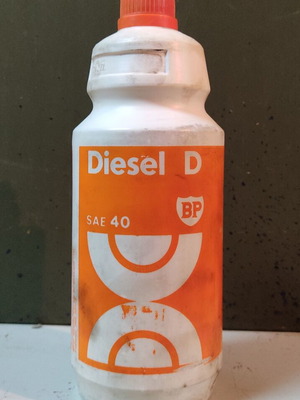 BP Diesel D SAE 40 vintage σφραγισμένο μπουκάλι λιπαντικού