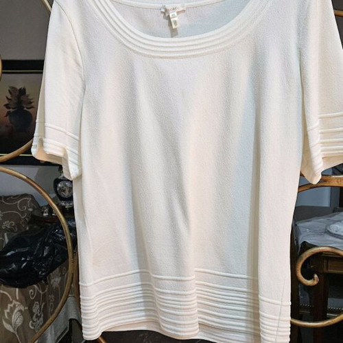 Escada women's short-sleeve top like new, white, size XL