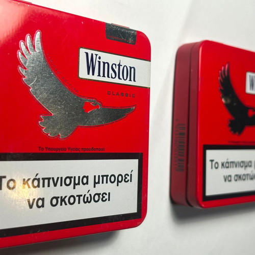 Winston cigarette metal cases like new, set of two