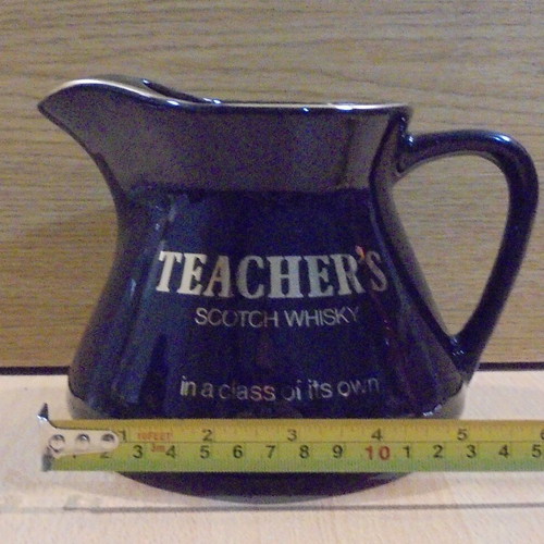 Teacher's Scotch Whisky old promotional ceramic jug used