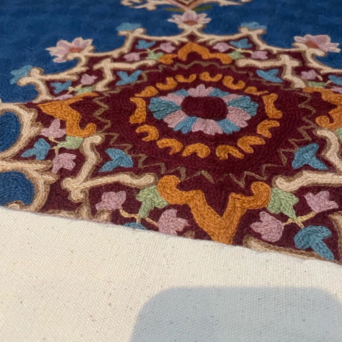 Handmade knitted rug new 1.14 x 0.74