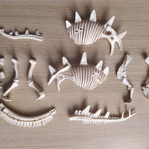 Assembled plastic dinosaur skeleton like new