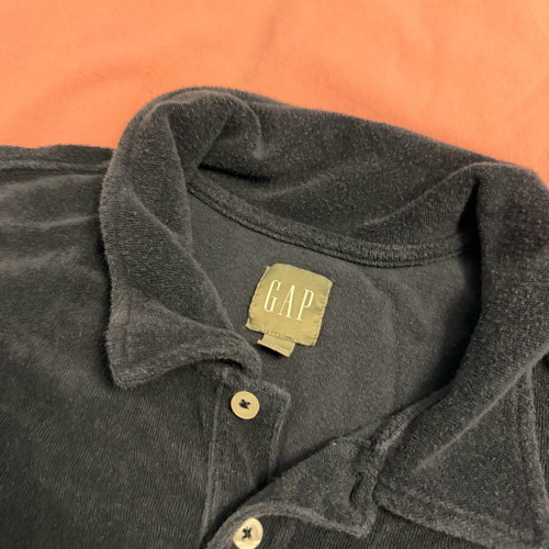 Gap fleece polo shirt with collar and pocket, like new, ultramarine blue, L/XL