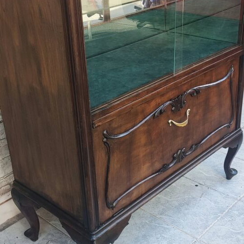 Walnut Display Cabinet like new