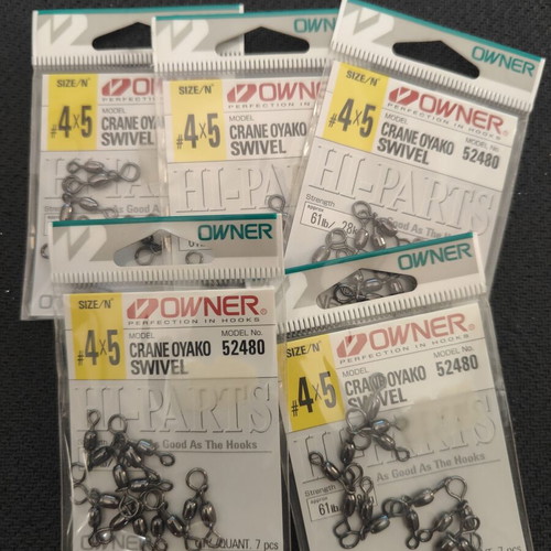 Owner Oyako Swivel Crane 52480 fishing swivels new, pack of 5