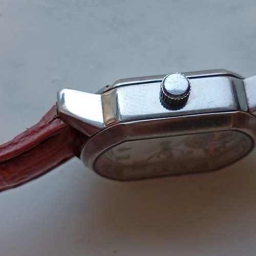 Mechanical watch with hidden erotic scene used