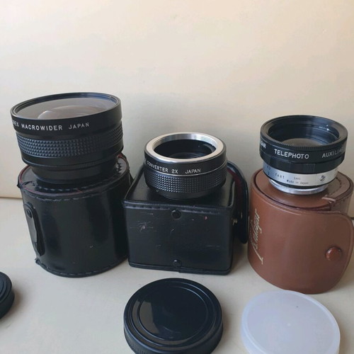 Itorex Macrowider, Auto Tele Converter 2X and Kaligar retro photo lens set