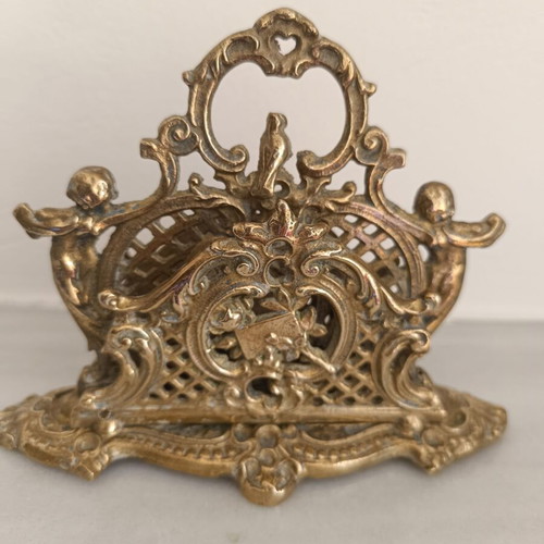 Vintage porte-lettres Art Nouveau brass like new