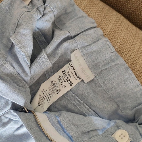 Lapin House shorts for boy 18 months, new, 100% cotton light blue