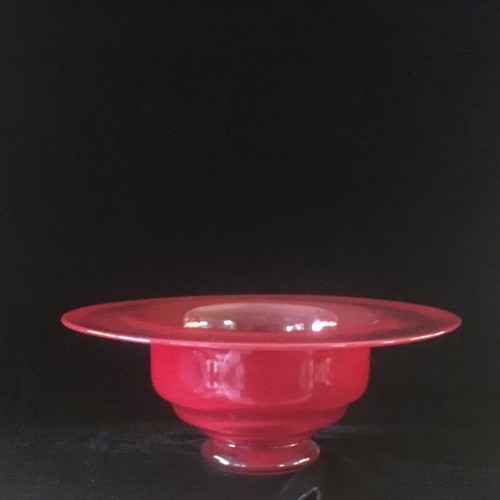 Glass blown serving platter used