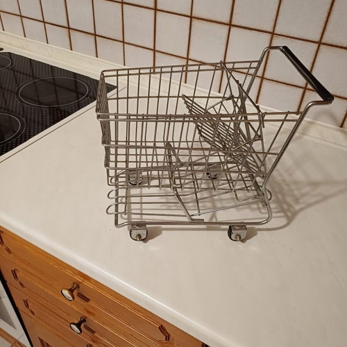 Decorative shopping cart stainless steel like new