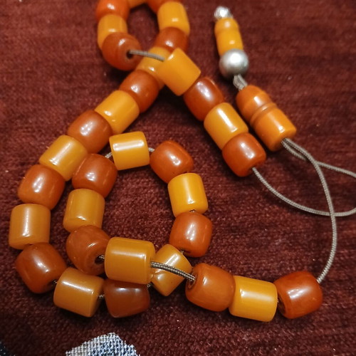Mastic Worry Beads used with silver elements