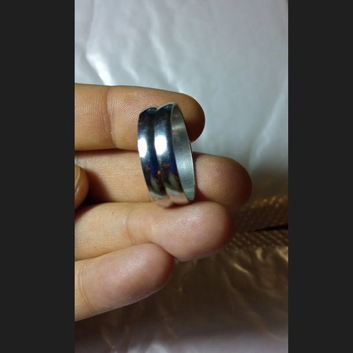 Women's ring new, durable steel, size 21, silver color