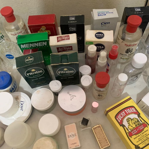 Empty jars, bottles, and sprayers used, assorted pack