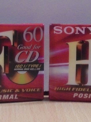 Sony HF 60 δύο κασέτες ήχου καινούργιες