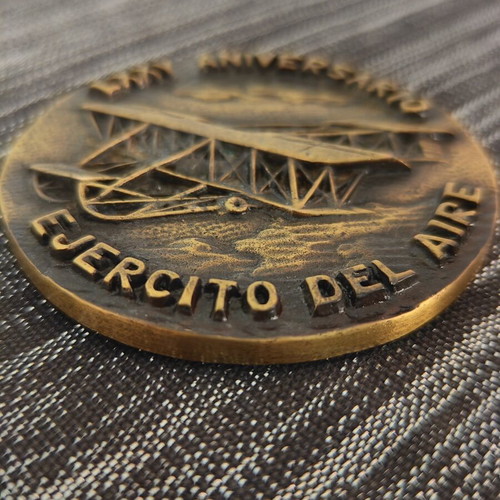 Spanish Air Force commemorative bronze medal 75 years 1913-1988