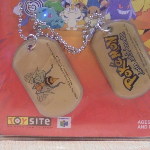 Pokemon Beedrill old promotional metal dog tag Nintendo 1999 new