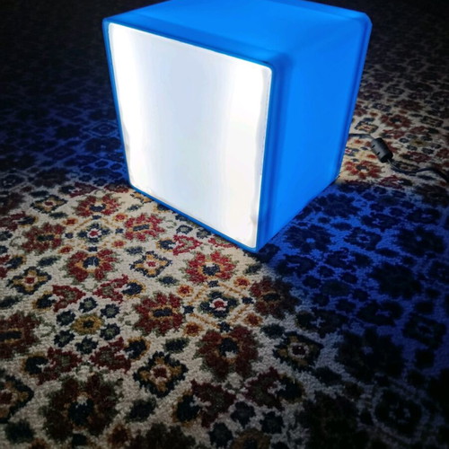 Handmade table lamp cube made to order