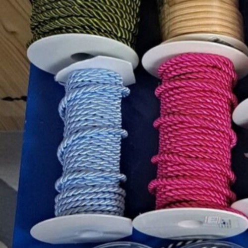 Fuchsia and light blue cord