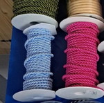 Fuchsia and light blue cord