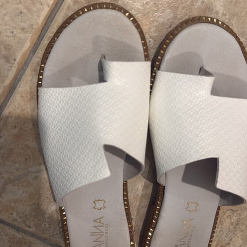 Summer white slippers size 40 like new