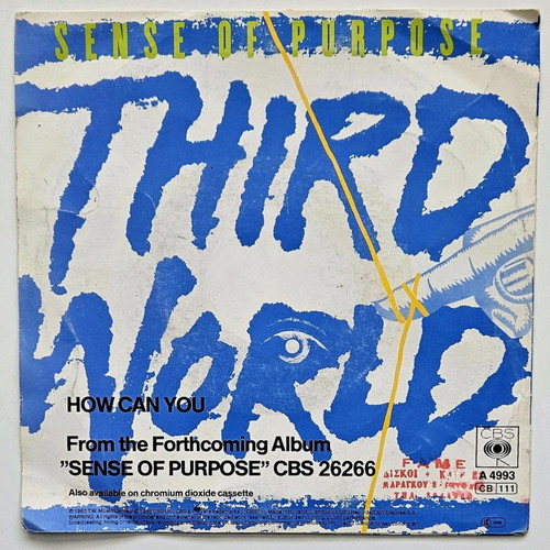 Third World Sense Of Purpose 7" vinyl record used