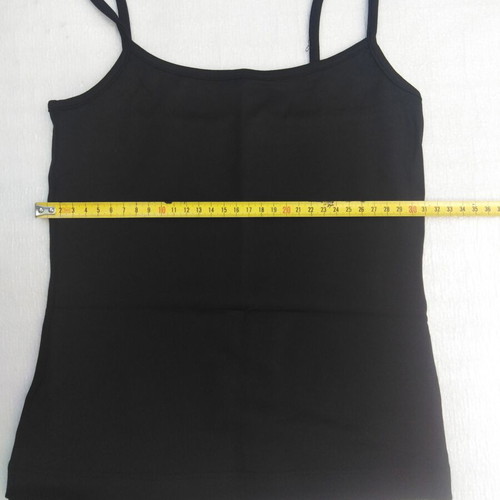 Black basic top with thin straps like new, size XXXS
