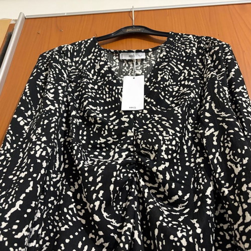 Mango midi dress new, size Large, black and white