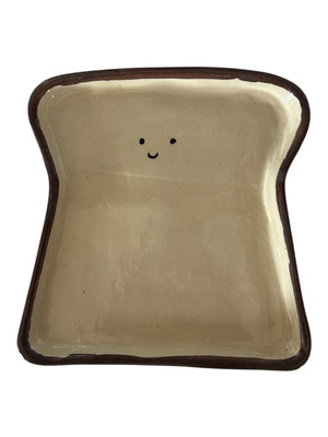 Toast Plate handmade stoneware, new