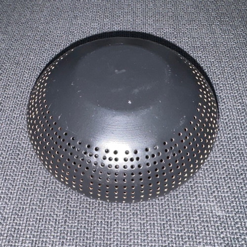 Metal tealight candle holder used black-gold with perforated design