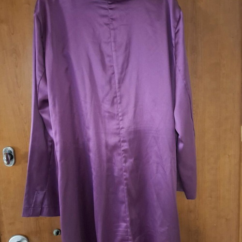 Satin dress Greek made like new, dark purple
