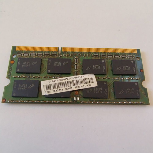 Micron DDR3 SO-DIMM 2GB 1066MHz laptop RAM used