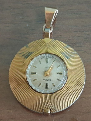 Vintage winding pendant watch CHAIKA used (17 jewels)