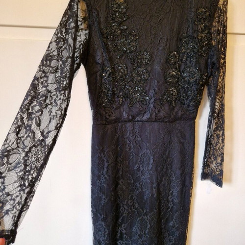 Black Blue Vanilla evening dress new with lace and sequins