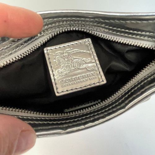 Burberry small shoulder bag like new, gray and silver