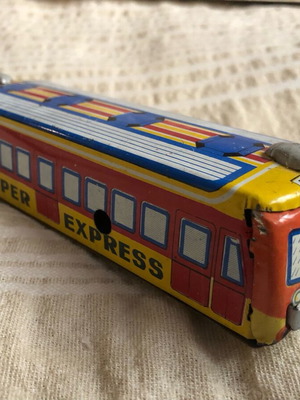 Super Express tin wind-up toy Nikolaidis 1960’s used, functional