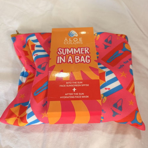 Sunscreen and after sun set with gift bag, new