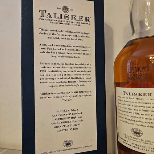 Talisker 10yo Single Malt Scotch whisky old with quite old label