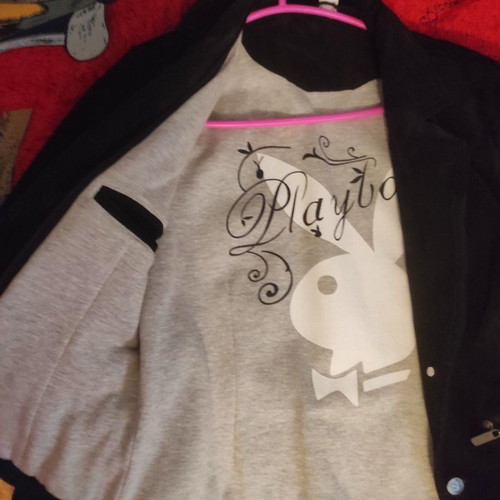 Playboy leather jacket almost new, black, size M