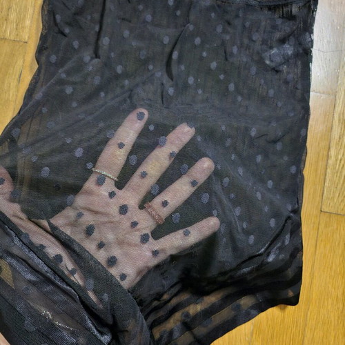 Sexy semi-transparent Billetdoux bodysuit new, black, size medium