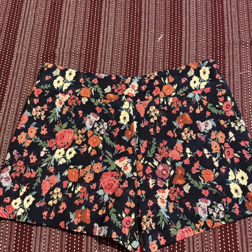 Zara floral skort new with crystals on the belt