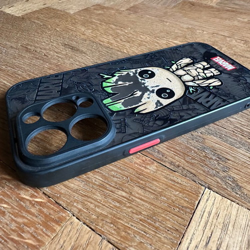 Marvel case for iPhone 14 Pro used with design wear